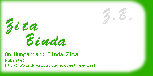 zita binda business card